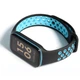 Ремінець силіконовий MRK Nike Style для фітнес браслета Mi Smart Band 8 Active/ Redmi Smart Band 2 чорний з блакитним (mrk3474) - зображення 2