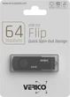 Флеш память USB Verico Flip 64GB USB 2.0 Black (1UDOV-R0BK63-NN) - изображение 2