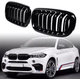 Решетки радиатора ноздри для BMW X5 F15 X6 F16 двойные в стиле М ф15 ф16 Черный - изображение 2