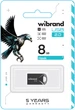 Флеш память USB Wibrand Hawk 8GB USB 2.0 Black (WI2.0/HA8M1B) - изображение 2