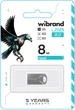 Флеш память USB Wibrand Hawk 8GB USB 2.0 Silver (WI2.0/HA8M1S) - изображение 2