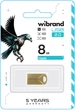Флеш память USB Wibrand Hawk 8GB USB 2.0 Gold (WI2.0/HA8M1G) - изображение 2