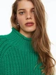 Свитер вязаный теплый женский H&M 990911c14 XS Зеленый (KC1000000042661) - изображение 4