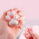 Игрушка-антистресс Таба Лапка Pinch Family Сквиш Лапка Котика бело-розовая с блестками - изображение 3