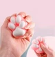 Игрушка-антистресс Pinch Family Таба Лапка Сквиш Лапка Котика 7х7см розово-белая с блестками - изображение 6