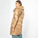 Жіночий пуховик із високим коміром золотий 95_9D_402_G_3XL, XXXL - изображение 4