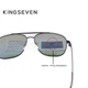 Чоловічі поляризаційні сонцезахисні окуляри KINGSEVEN N738 Silver Gray - зображення 6