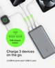 Акумулятор портативний Belkin літій-іонний Power Bank 20000мА·год, 15Вт, 2хUSB-A/USB-C, cірий (BPB012BTGY) - изображение 2