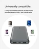 Акумулятор портативний Belkin літій-іонний Power Bank 20000мА·год, 15Вт, 2хUSB-A/USB-C, cірий (BPB012BTGY) - изображение 5