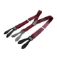 Підтяжки на гудзик бордові 3,5 см PNP-5837 - изображение 2