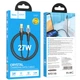 Кабель Hoco U121 з індикатором Type-C to Lightning PD 27W 1.2m black - зображення 6