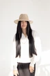 Шляпа федора из шерсти D.Hats с цепью кольца цвет бежевый - изображение 4