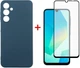 Комплект чехол для смартфона + стекло DENGOS Carbon для Samsung Galaxy A16 5G Blue (DG-KM-122) - изображение 1