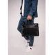 Сумка для ноутбука и документов кожаная черная Tiding Bag 9157 с 2 ручками - изображение 9