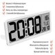 Часы настольные электронные LCD Losso Premium LARGE c термометром (белые), будильник - изображение 4