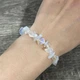 Браслет "Лунный камень белый" бусины крошка природной формы на резинке длина обхвата 18 см упакован в коробочку (15957) - изображение 5