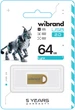 Флеш память USB Wibrand Lynx 64GB USB 2.0 Gold (WI2.0/LY64M2G) - изображение 2