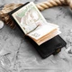 Зажим для денег на кнопке черный мужской Chill Black - изображение 4
