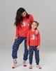 Женская пижама c брюками Ежики Рождественское настроение Nicoletta Family look 96602в L Красный - изображение 4