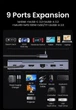 Концентратор 9-in-1 USB-C Docing Station UGREEN CM800 Підставка для Steam Deck, Nintend Switch, MacBook iPad Tablet HUB 10Gbps HDMI 4K60Hz RJ45 PD100W Aluminium Grey (25869) - зображення 4