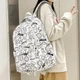 Рюкзак Lesko 601928 White 20L с надписями и рисунками подростковый белый - изображение 4
