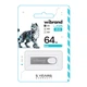 USB флеш-накопичувач Wibrand 64gb Irbis Колір Срібло - изображение 2
