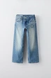 Підліткові джинси для дівчинки Zara Straight 6045/603 164 см Блакитний - зображення 1