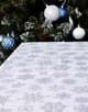 Скатерть тефлоновая Delight Белая с серыми снежинками 130х170 см (White_and_Grey_snowflakes_130x170) - изображение 1