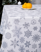 Скатерть тефлоновая Delight Белая с серыми снежинками 130х170 см (White_and_Grey_snowflakes_130x170) - изображение 4