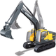 Automodel Bburago Koparka Volvo EC220E z serii Construction (4893993320868) - obraz 3