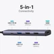 USB-хаб UGREEN CM478 5-in-1 USB-C Multifunction Adapter (UGR-15495) - изображение 3