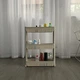 Полиця етажерка для ванної на колесах бежева Bonro B03 - зображення 3