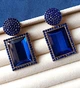 Серьги бижутерия Большие камни Accessories Синие - изображение 9