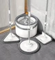 Набор швабра и ведро с отжимом Joybos Spin Mop S01, 3 насадки, по 2 мопа в комплекте - изображение 2