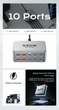 Зарядний пристрій Asometech 330W 10в1 4хType-C|6xUSB - зображення 3