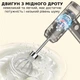 Портативный беспроводной ручной миксер для взбивания на аккумуляторе 2000мАч от USB белый - изображение 3