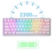 Клавіатура механічна ігрова Motospeed SK-66 Wireless White Hot Swap Gateron Red - зображення 8