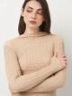 Футболка женская Zara 3644/805 M Бежевая (03644805613033) - изображение 4