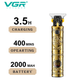 Триммер аккумуляторный VGR V-097 GOLD, 4 насадки, LED дисплей - изображение 3