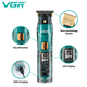 Тример акумуляторний Professional VGR V-961, 4 насадки, LED дисплей - зображення 3