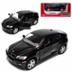 Детская металлическая машинка BMW X6 игрушечная коллекционная масштабная железная авто модель игрушка для детей БМВ х6 открываются двери черная 12.5 см - изображение 1