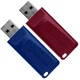 Флеш память USB Verbatim Store 'n' Go Slider 2x32GB USB 2.0 2 шт Red/Blue (49327) - изображение 2