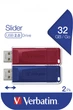 Флеш память USB Verbatim Store 'n' Go Slider 2x32GB USB 2.0 2 шт Red/Blue (49327) - изображение 13