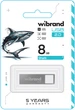 Флеш память USB Wibrand Shark 8GB USB 2.0 Silver (WI2.0/SH8U4S) - изображение 2
