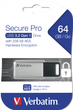 Флеш память USB Verbatim Secure Pro 64GB USB 3.2 Gen1 Silver/Black (98666) - изображение 7