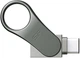 Флеш память USB Silicon Power Mobile С80 64GB USB 3.2 Gen1 + Type-C Silver (SP064GBUC3C80V1S) - изображение 2
