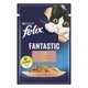 Вологий корм FELIX Fantastic для дорослих котів шматочки в желе з лососем 85 г - изображение 1