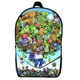 Рюкзак школьный Растения против зомби (Plants vs Zombie 03 School Gear bag) черный, 39 х 27 х 14 см - изображение 1