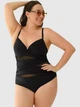 Жіночий злитий купальник Sisianna 253904-33 чорний 2XL - зображення 1