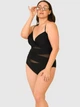 Жіночий злитий купальник Sisianna 253904-33 чорний 2XL - зображення 5